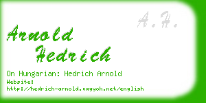 arnold hedrich business card